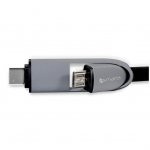 4smarts MultiCord Car Charger 17W, 3.4A MicroUSB + USB-C - зарядно за кола с кабел 1м. за microUSB и USB-C стандарти (черен-сив) 1