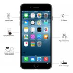 Eiger 3D Glass Case Friendly Curved Tempered Glass - калено стъклено защитно покритие с извити ръбове за целия дисплея на iPhone 8, iPhone 7, iPhone 6/6S (черен-прозрачен) 6