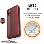 Urban Armor Gear Plyo Case - удароустойчив хибриден кейс за iPhone XS, iPhone X (червен-прозрачен) 2