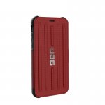 Urban Armor Gear Metropolis - удароустойчив хибриден кейс тип портфейл за iPhone XS, iPhone X (червен) 7