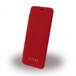 Guess Iridescent Book Case - кожен калъф, тип портфейл за Samsung Galaxy S8 Plus (червен) 3