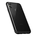 Verus Crystal Bumper Case - хибриден удароустойчив кейс за iPhone XS, iPhone X (черен мат-прозрачен) 1