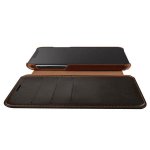 Verus Dandy Layered Case - кожен калъф, тип портфейл за iPhone XS, iPhone X (тъмнокафяв) 5