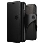 Verus Daily Diary Case - кожен калъф, тип портфейл за iPhone XS, iPhone X (черен) 1