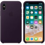Apple iPhone Leather Case - оригинален кожен кейс (естествена кожа) за iPhone X (лилав) 2