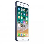 Apple iPhone Leather Case - оригинален кожен кейс (естествена кожа) за iPhone 8 Plus, iPhone 7 Plus (тъмносин) 4