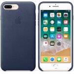 Apple iPhone Leather Case - оригинален кожен кейс (естествена кожа) за iPhone 8 Plus, iPhone 7 Plus (тъмносин) 2