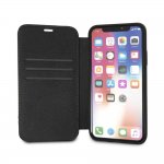 BMW Signature Leather Booktype Case - кожен калъф (естествена кожа), тип портфейл за iPhone XS, iPhone X (черен) 3