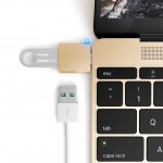 Satechi USB-C to USB Female Adapter - USB-A адаптер за MacBook и компютри с USB-C порт (златист) 2