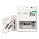4smarts USB-C to Lightning Cable 1m. - USB-C кабел към Lightning за Apple устройства с Lightning и/или устройства с USB-C (сив) 3
