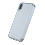 Mercedes-Benz Pattern III Folio Case - кожен калъф (естествена кожа), тип портфейл за iPhone X (бял) 1