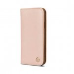 Moshi Overture Case - кожен/текстилен калъф, тип портфейл и поставка за iPhone XS, iPhone X (розов) 1