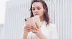 Moshi Overture Case - кожен/текстилен калъф, тип портфейл и поставка за iPhone XS, iPhone X (розов) 5