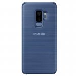 Samsung LED View Cover EF-NG965PLEGWW - оригинален кожен калъф през който виждате информация от дисплея за Samsung Galaxy S9 Plus (син) 1