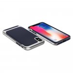 Spigen Neo Hybrid Case - хибриден кейс с висока степен на защита за iPhone XS, iPhone X (син-сребрист)  3