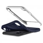 Spigen Neo Hybrid Case - хибриден кейс с висока степен на защита за iPhone XS, iPhone X (син-сребрист)  2