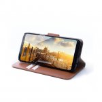 JT Berlin LeatherBook Kreuzberg Case - хоризонтален кожен (естествена кожа) калъф тип портфейл за Samsung Galaxy S9 plus (кафяв) 4