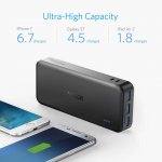 Anker PowerCore Elite 20000 mAh Power Bank с PowerIQ - преносима външна батерия с 3 USB изхода за зареждане и 2 microUSB входа за презареждане (черен) 3