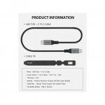 Ringke Premium USB-C to USB-C 3.0 Cable - кабел за MacBook и устройства с USB-C порт (1.2 м) (черен) 1