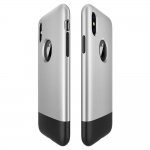 Spigen Classic One Case - хибриден кейс с висока степен на защита за iPhone XS, iPhone X (сив) 3
