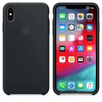 Apple Silicone Case - оригинален силиконов кейс за iPhone XS (черен) 3