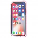 Tech21 Evo Check Case - хибриден кейс с висока защита за iPhone XS, iPhone X (розов-прозрачен) 4