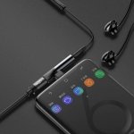 Baseus USB-C + 3.5 mm Adapter - USB-C адаптер за свързване на мобилни устройства (USB-C мъжко) към USB-C (женско) и 3.5 мм аудио вход 3