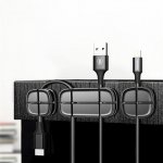Baseus Cross Peas Cable Clip - органайзер за кабели (черен) 4