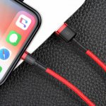 Baseus Kevlar USB Lightning Cable - Lightning USB кабел за iPhone, iPad и iPod с Lightning  (50 см) (червен) 2