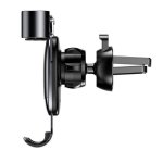 Baseus Mini Gravity Car Vent Mount - поставка за радиатора на кола за смартфони с дисплеи до 6 инча (черна) 2