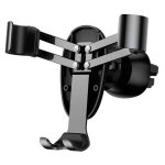 Baseus Mini Gravity Car Vent Mount - поставка за радиатора на кола за смартфони с дисплеи до 6 инча (черна) 3