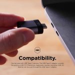 Elago USB-C Male to USB-A 3.0 Female Adapter - алуминиев USB адаптер за MacBook и устройства с USB-C порт (сребрист) (2 броя) 1