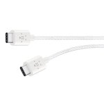 Belkin USB-IF Certified MIXIT Metallic USB-C to USB-C - кабел USB-C към USB-C (15 см.) (бял) 1