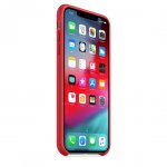 Apple Silicone Case - оригинален силиконов кейс за iPhone XS (червен) 2