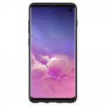 Spigen Liquid Air Case - тънък качествен термополиуретанов кейс за Samsung Galaxy S10 (черен)  3