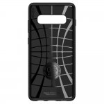 Spigen Liquid Air Case - тънък качествен термополиуретанов кейс за Samsung Galaxy S10 (черен)  4
