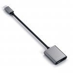 Satechi USB-C to 3.5mm Headphone Jack Adapter - USB-C адаптер към 3.5 аудио изход и USB-C изход (сив) 2