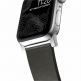 Nomad Active Strap Modern Leather - кожена (естествена кожа) каишка за Apple Watch 42мм, 44мм (кафяв-сребрист) 4