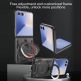 Хибриден удароустойчив кейс с вградена поставка за Samsung Galaxy Z Flip8 - Techsuit CamGuard Pro Case (син) 1