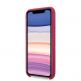 Guess Hard Silicone Case - силиконов (TPU) калъф за iPhone 11 (червен) 3