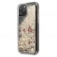 Guess Liquid Glitter Hearts Case - дизайнерски кейс с висока защита за iPhone 11 Pro (златист) 1