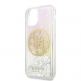 Guess Circle Liquid Glitter Hard Case - дизайнерски кейс с висока защита за iPhone 11 Pro (розов) 2