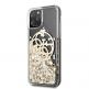 Guess Circle Liquid Glitter Hard Case - дизайнерски кейс с висока защита за iPhone 11 Pro (златист) 1