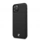 BMW Signature Horizontal Lines Leather Case - кожен (естествена кожа) кейс за iPhone 11 (черен) 1