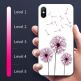 Vennus Magic Case Design 1 - силиконов (TPU) калъф със стъклен гръб за iPhone XS, iPhone X (бял) 1