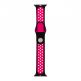 Tactical 144 Double Silicone Sport Band - силиконова каишка за Apple Watch 38мм, 40мм (черен-розов) 1