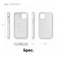 Elago Soft Silicone Case - силиконов (TPU) калъф за iPhone 12 mini (бял) 7