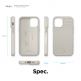 Elago Cushion Case - удароустойчив силиконов (TPU) калъф за iPhone 12 mini (бежов) 5