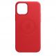 Apple iPhone Leather Case with MagSafe - оригинален кожен кейс (естествена кожа) за iPhone 12 Mini (червен) 3