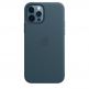Apple iPhone Leather Case with MagSafe - оригинален кожен кейс (естествена кожа) за iPhone 12, iPhone 12 Pro (тъмносин) 5